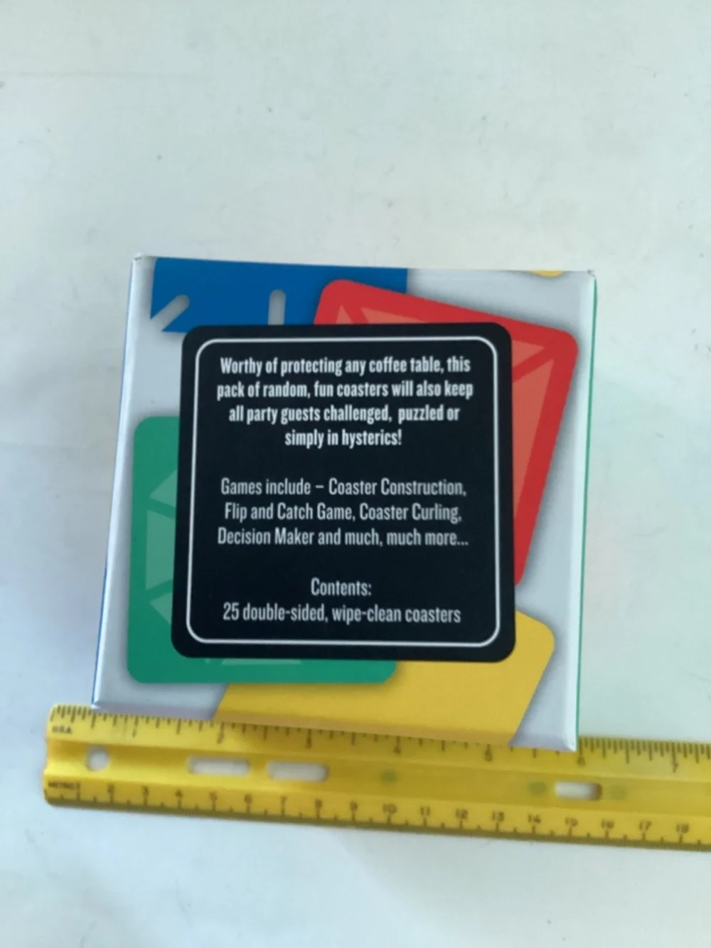 25 Wipe Clean game coasters  Play a number of games using various coasters